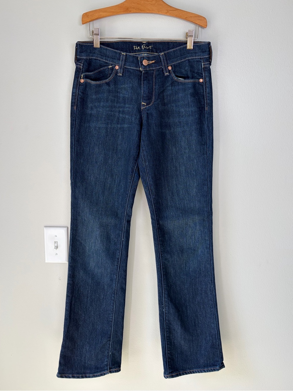 Old Navy Early 2000s The Flirt Dark Wash Micro Bootcut Jeans Y2K Denim